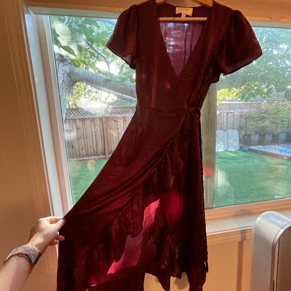 Francesca's Collections Deep Red High Low Dress